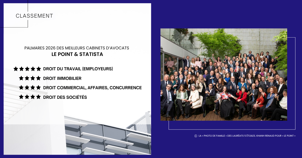 Camille Avocats distingué au Palmarès 2026 des meilleurs cabinets d’avocats – Le Point x Statista